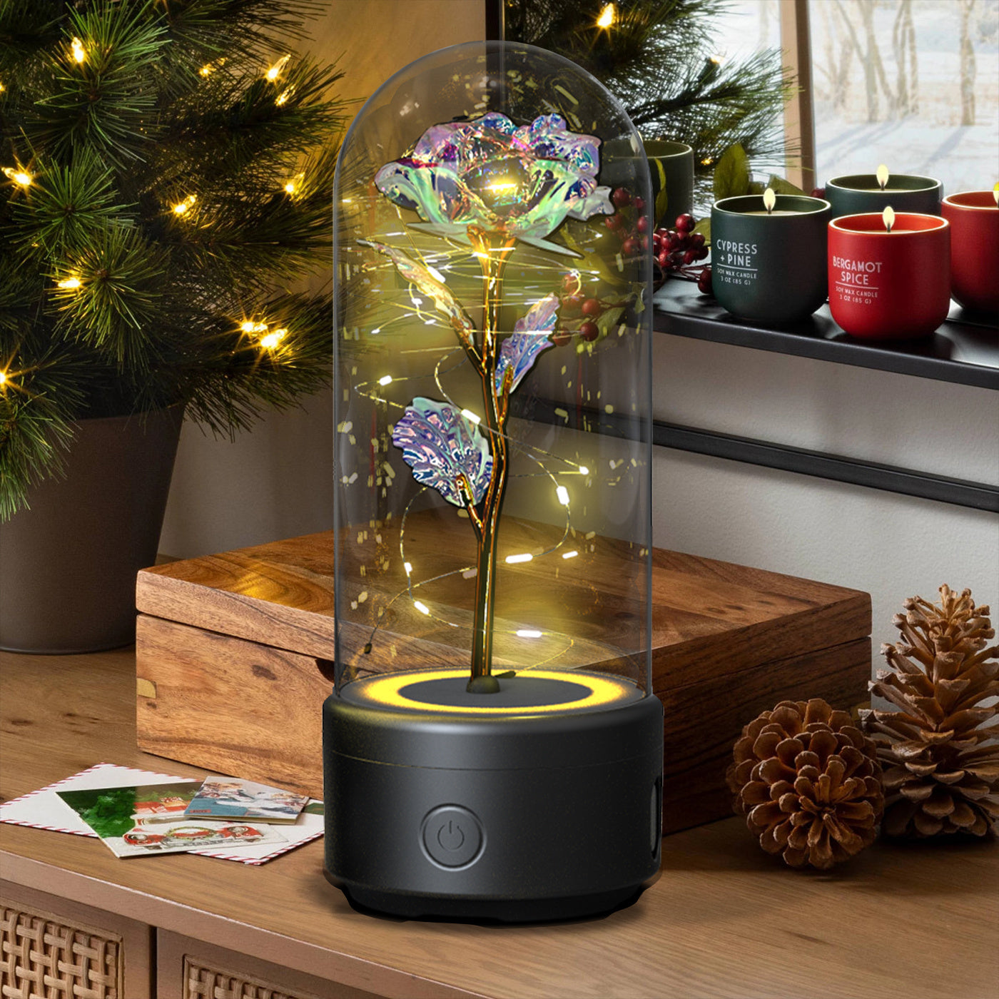 Rose Light & Bluetooth Speaker