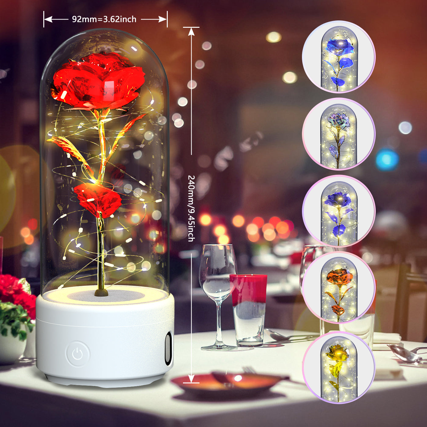 Rose Light & Bluetooth Speaker