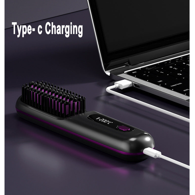 2-in-1 Wireless Hair Straightener