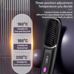 2-in-1 Wireless Hair Straightener